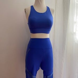 FABLETICS electric blue high waisted workout set